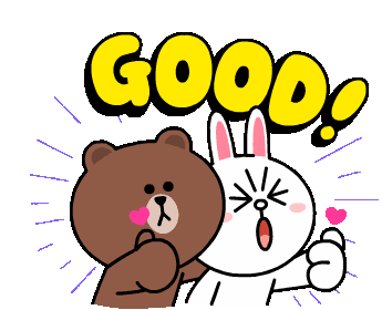 Brown And Cony Good Sticker - Brown And Cony Good Ok Stickers