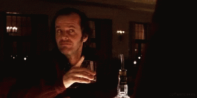 Jack Torrance Drink GIF - Jack Torrance Drink Cheers - Discover & Share GIFs