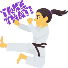 take that woman power joypixels kick karate