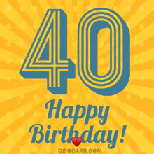 Happy Birthday Happy40th Birthday GIF - Happy Birthday Happy40th Birthday Hbd GIFs