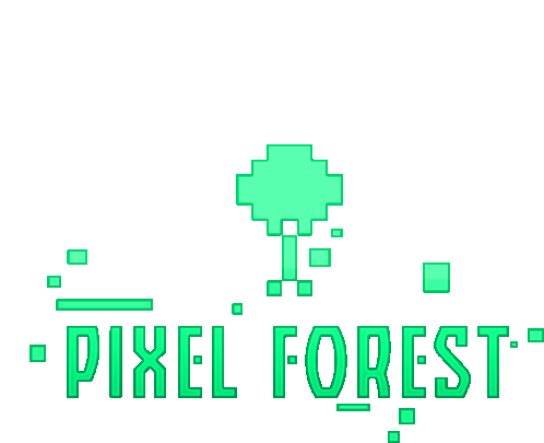 Pixel Forest Tree Sticker - Pixel Forest Tree Pixel Stickers