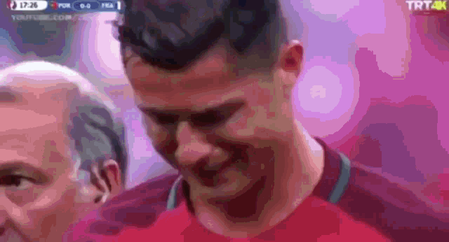 crying football player