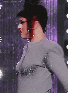 a gif of a drag queen with the name vonxodd tumblr on the bottom