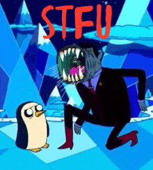Penguin Slap Shut Up GIF - Penguin Slap Shut Up Penguin Mean GIFs