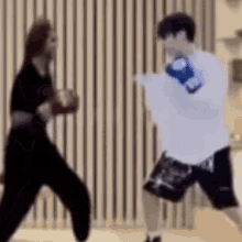 Liskook Fighting GIF - Liskook Fighting Lisa Jungkook Boxing GIFs