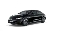 a black mercedes benz eqb is displayed on a white background