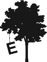 Tree Letter E Sticker