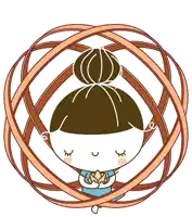 a cartoon drawing of a girl with her eyes closed