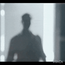 a blurry picture of a man 's shadow with the words inshot in the bottom right corner