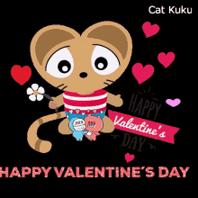 valentine valentines day cute cat cute bear love you