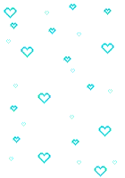 a white background with a pattern of blue hearts on it