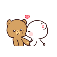 Cute Bear Kiss Sticker