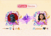 a lv.6 bestie has a picture of a man and a little girl on their profile