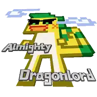 a pixelated duck with the words almighty dragonlord written below it