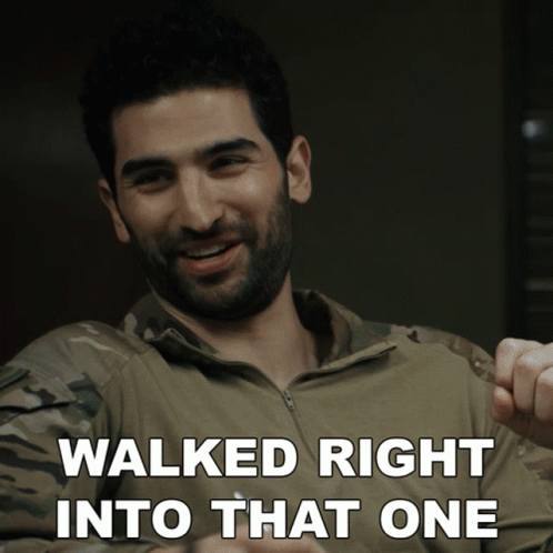 Walked Right Into That One Omar Hamza GIF - Walked Right Into That One Omar  Hamza Seal Team - Discover & Share GIFs