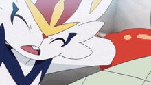 a close up of a cartoon character with a crown on their head