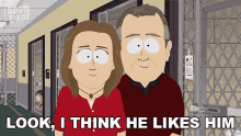 Look I Think He Likes Him South Park GIF