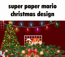 Super Paper Mario Christmas GIF
