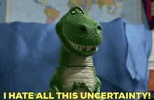 Toy Story Rex GIF - Toy Story Rex I Hate All This Uncertainty GIFs