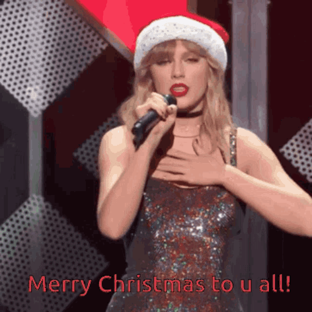 Xmas Santa Claus GIF - Xmas Santa Claus Taylor Swift - Discover & Share GIFs