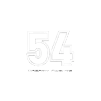 a black and white logo for dreamy nights with the number 54