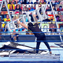 Roman Reigns Ladders GIF - Roman Reigns Ladders Kevin Owens GIFs