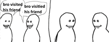 a black and white photo of a man holding a sign that says " bro visited his friend "