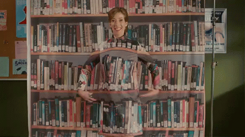 Librarian In Library Dress GIF - Library Dress Camouflage Librarian GIFs