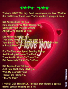 love always todayi s love you day