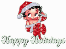 Betty Boop Happy Holidays GIF
