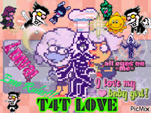 a collage of pixel art with the words " i love my baby girl "