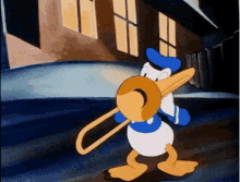 trombone donald duck playing