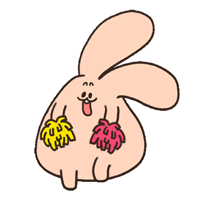 Rabbit Pink Sticker - Rabbit Pink Happy Stickers