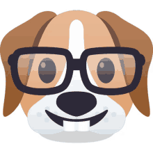 nerdy dog joypixels nerdy dog im a nerd