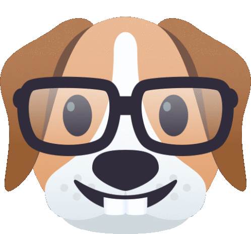 Nerdy Dog Sticker - Nerdy Dog Joypixels Stickers