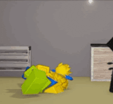 a bunch of lego blocks are laying on the floor in a room with a shoe rack in the background .