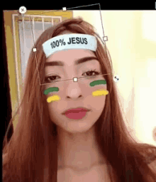 / 100% Jesus / Maquiagem  / Aplicativo / Copa Do Mundo GIF - App 100jesus Make Up GIFs