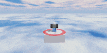 red and blue balls are flying in the air