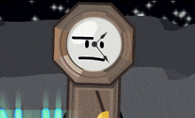 a cartoon clock with a face that says ' i ' and ' o ' on it