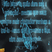 a blue background with the words " não importa quao dura seja " written on it