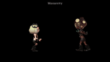 a cartoon character with the word wasarety on the bottom