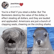 Clapping Seals Smile GIF - Clapping Seals Smile Youre A Theif GIFs
