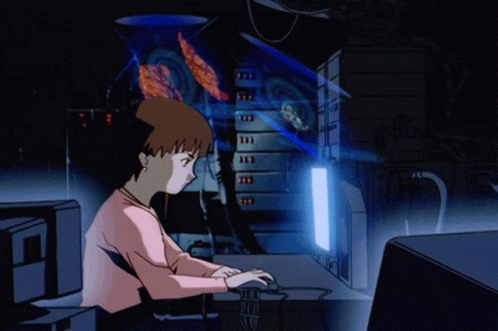 computer geek anime