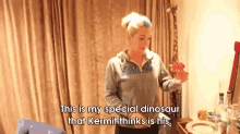 Everyone Needs A Special Dinosaur GIF - Jenna Marbles Kermit Dinosaur GIFs