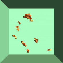 a computer generated image of a seahorse with a green background