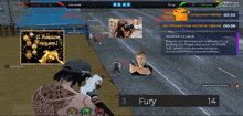 a screenshot of a video game with the word fury on the bottom right