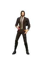 a man in a suit and tie is dancing with his hands in the air