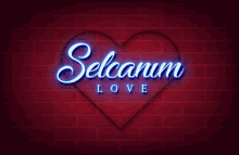selcanim love love red heart neon sign selcan