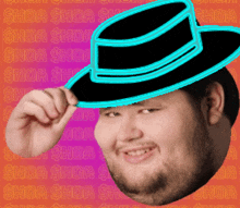 a man with a beard wearing a hat that says shoa shoa shoa