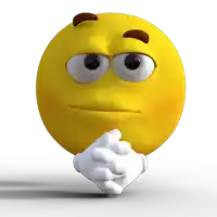a yellow smiley face with a serious look on it 's face